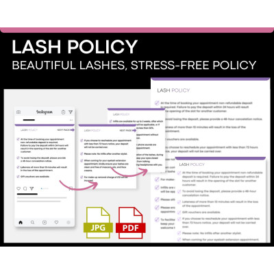Lash Artist Company Policy